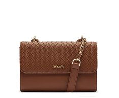 Bolsa Tiracolo Pequena Aba Tressê Marrom