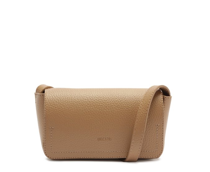 Brinde Bolsa Tiracolo Pequena Minimalista Bege