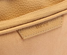 Bolsa Tiracolo Média Franjas Bege