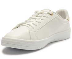 Tênis Pontilhado Basic Branco E Dourado