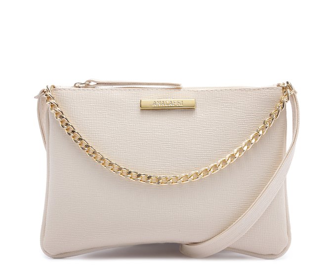 Bolsa Tiracolo Média Corrente Branca