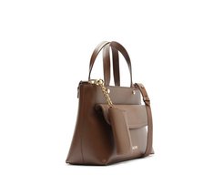 Bolsa Tote Média Com Pouch Marrom
