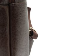 Mochila Média Zíper Frontal Marrom Curcuma