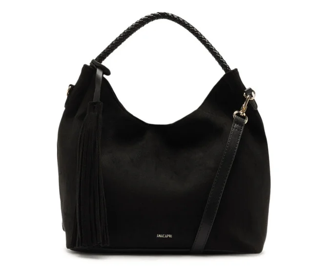 Bolsa Shopping Grande Hobo Skin Preta