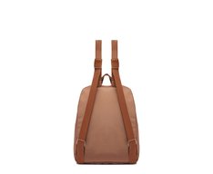 Mochila Média Nylon Estampa Interna Marrom