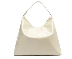 Bolsa Tote Grande Hobo Zíper Bege