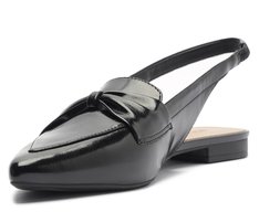 Sapatilha Slingback Verniz Laço Preta