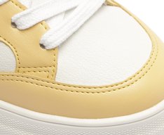 Tênis Recortes Ayla Branco e Amarelo