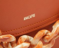 Bolsa Tiracolo Média Corrente Acrílica Marmorizada Laranja