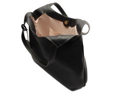 Bolsa Shopping Grande Costura Ornamental Preta