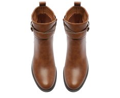 Bota Cano Curto Fivela Marrom