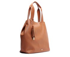 Bolsa Shopping Grande Pingente Marrom