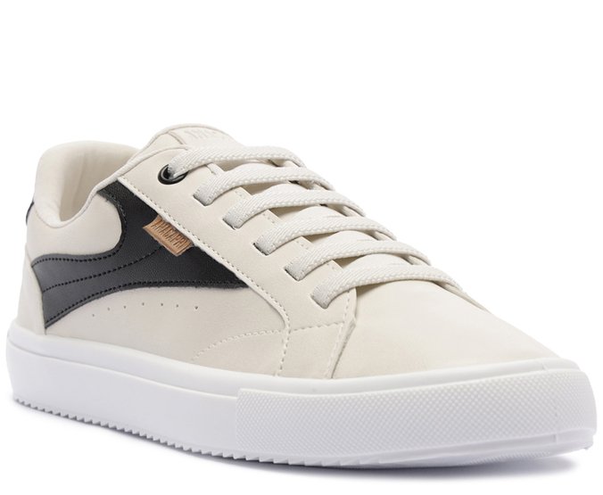 Tênis Recorte Mis Branco e Preto