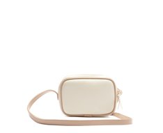 Bolsa Tiracolo Pequena Cápsula Mono Arredondada Branca