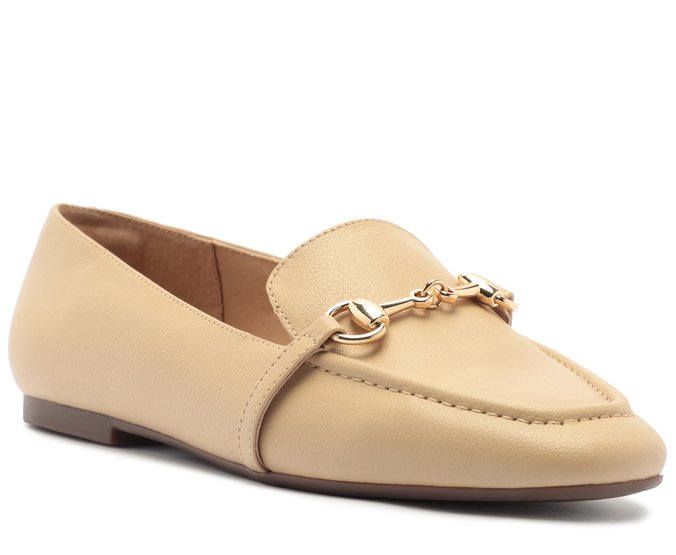 Mocassim Bridão Monocolor Bege