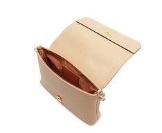 Bolsa Tiracolo Média Lisa Bege
