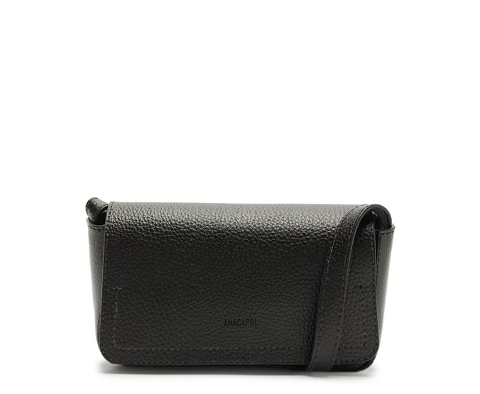 Bolsa Tiracolo Pequena Minimalista Preta