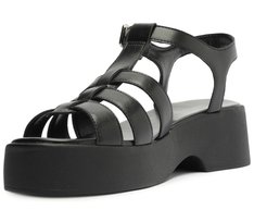 Sandália Flatform Preta Bella