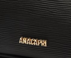 Bolsa Tiracolo Média Baguete Assimétrica Preta