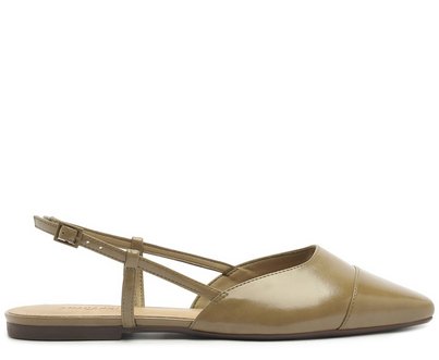 あん Sapatilha Slingback Ponta Verniz Verde | Anacapri