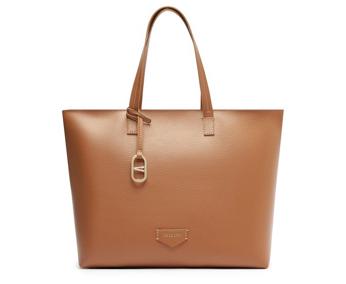 Bolsa Shopping Grande Cápsula Metal Marrom