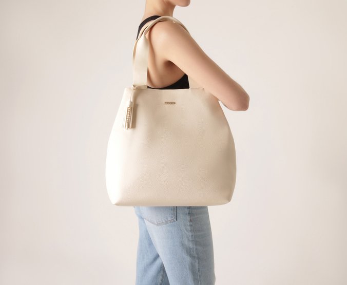 Bolsa Shopping Grande Maxi Barbicacho Branca