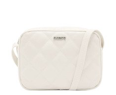 Bolsa Tiracolo Média Matelassê Triangular Arredondada Branca