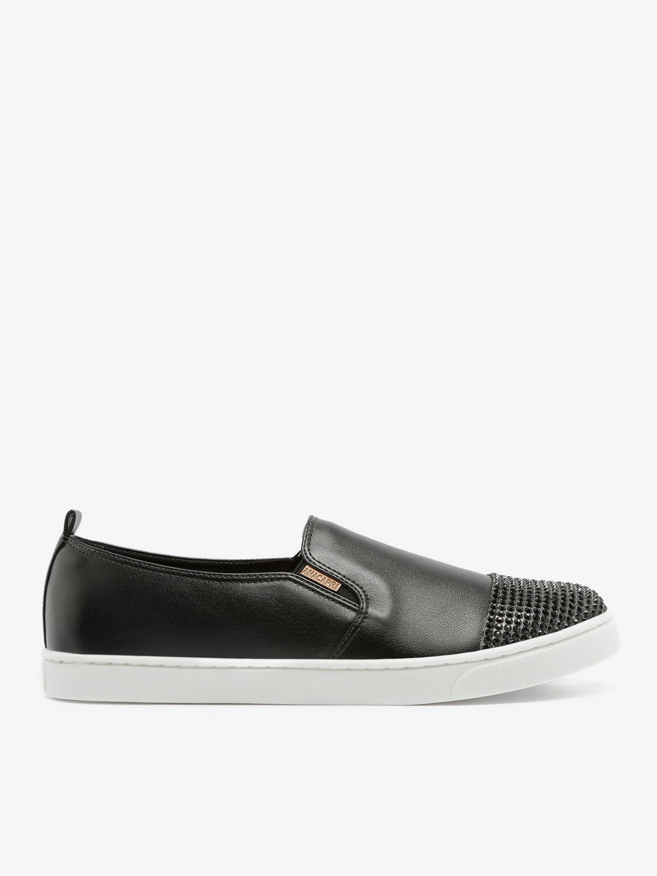 Tênis Slip On Preto Glam | Anacapri