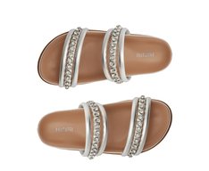Papete Tiras Strass Prata