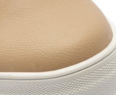 Tênis Slip On Sola Alta Bege