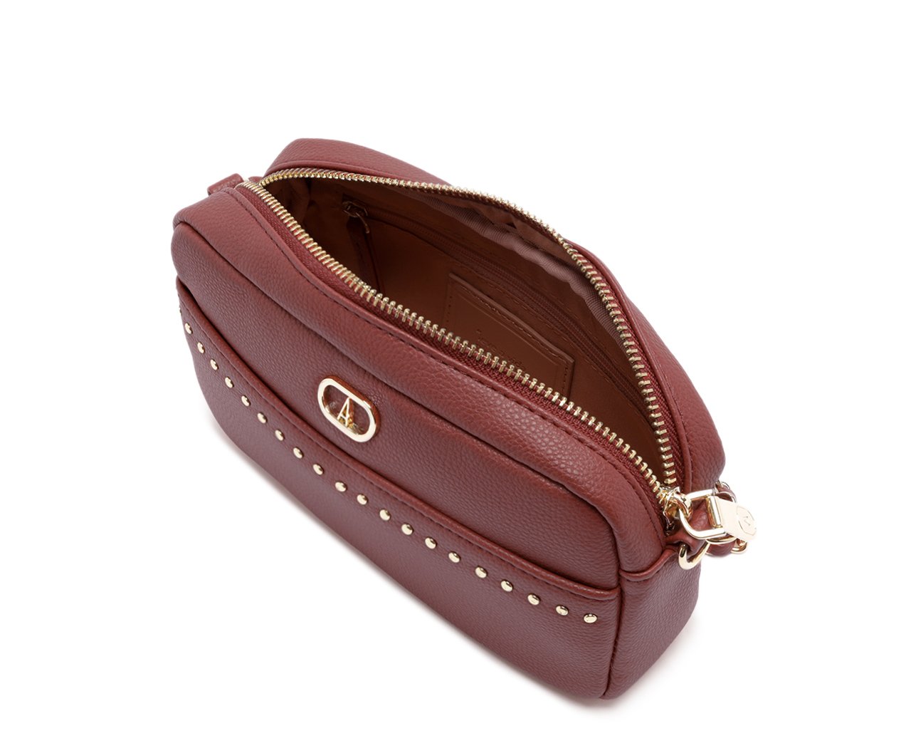 Bolsa Tiracolo Pequena Tachas Vermelha | Anacapri