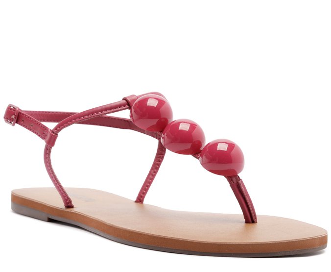Sandália Rasteira Slim Adorno Rosa