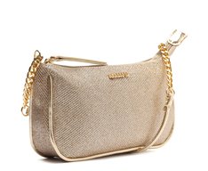 Bolsa Tiracolo Média Textura Glam Dourada