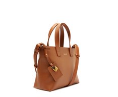 Bolsa Tote Média Cadeado Marrom