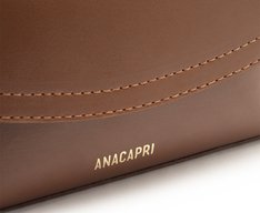 Bolsa Tiracolo Pequena Chaveiro Flor Marrom