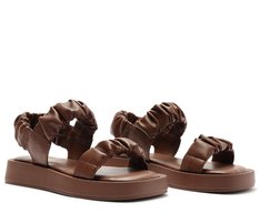 Papete Tiras Scrunchie Glória Marrom