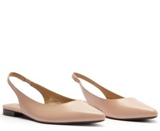 Sapatilha Slingback Bico Fino Rosa Blush