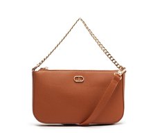 Bolsa Tiracolo Pequena Corrente Marrom