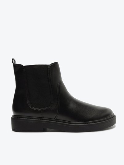 Bota Chelsea Sola Alta Preta