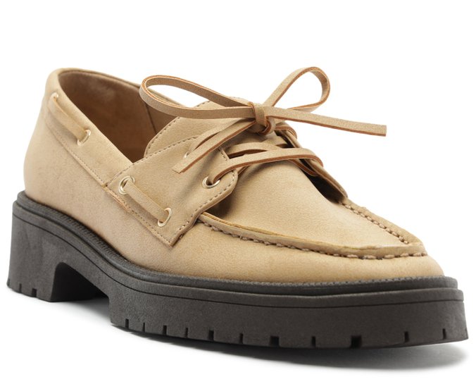 Mocassim Oxford Tratorado Bege