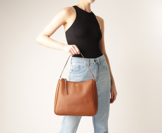Bolsa Shopping Grande Alça Única Marrom