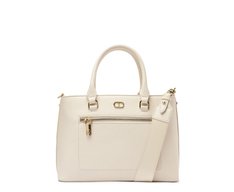 Bolsa Tote Média Zíper Branca