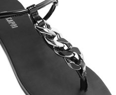 Rasteira Corrente Slim New Preta
