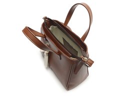 Bolsa Tote Grande Chaveiro Removível Marrom