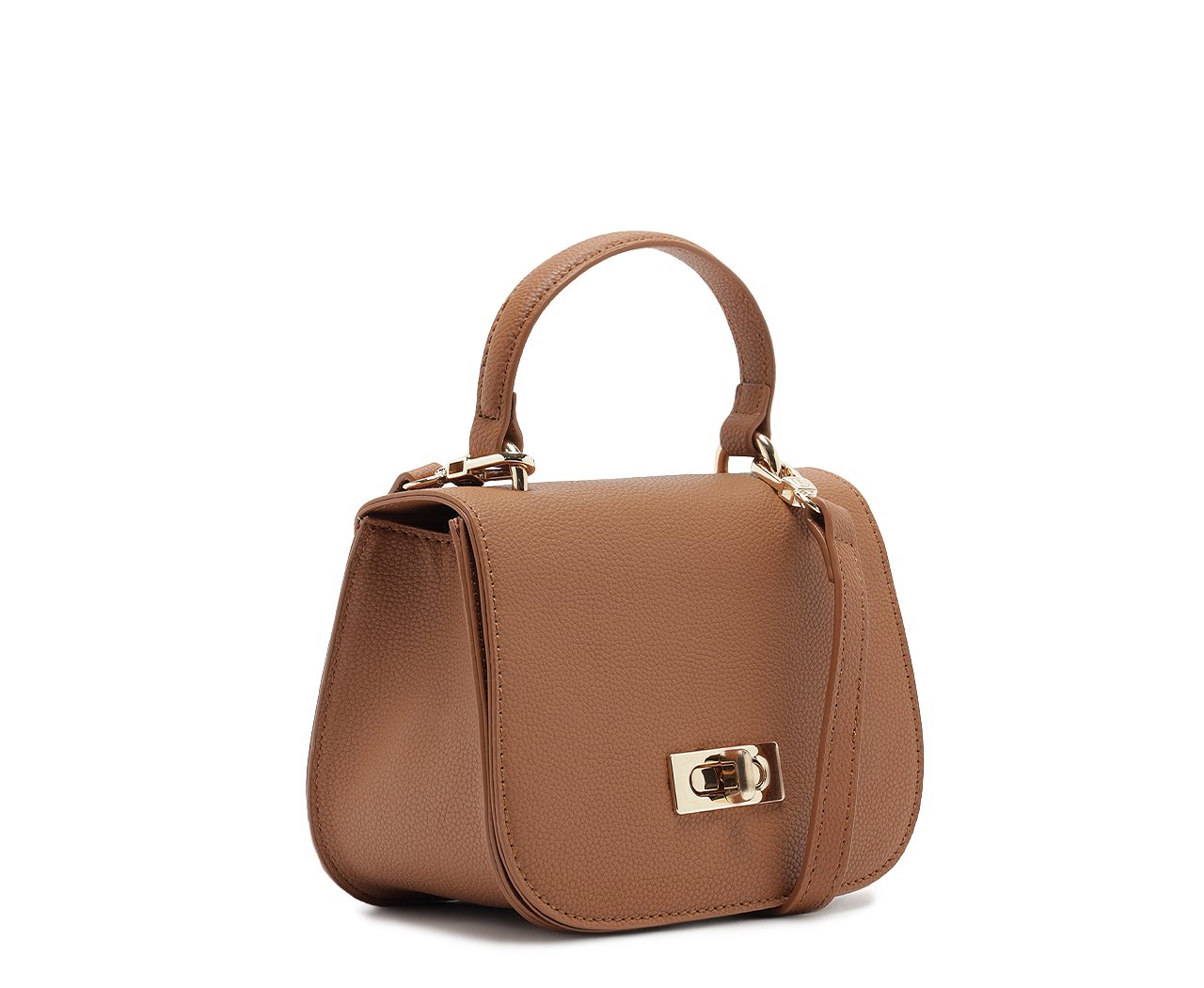 Bolsa Tiracolo Média Fecho Giratório Marrom Cinnamon | Anacapri