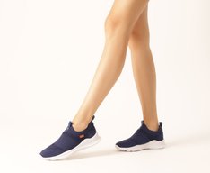 Tênis Slip On Streech Jogging Knit Azul