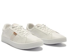Tênis Pontilhado Basic Branco E Bege