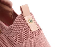 Tênis Slip On Streech Jogging Knit Rosa