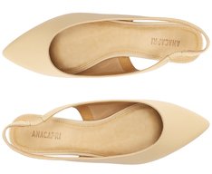 Sapatilha Slingback Bico Fino Bege