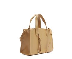 Bolsa Tote Média Estruturada Bege